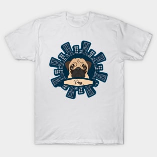 pug in the city T-Shirt